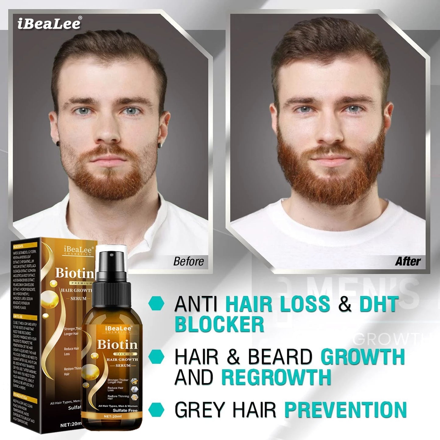 iBraLee anti-hair loss hair growth liquid solid hair increase hair care